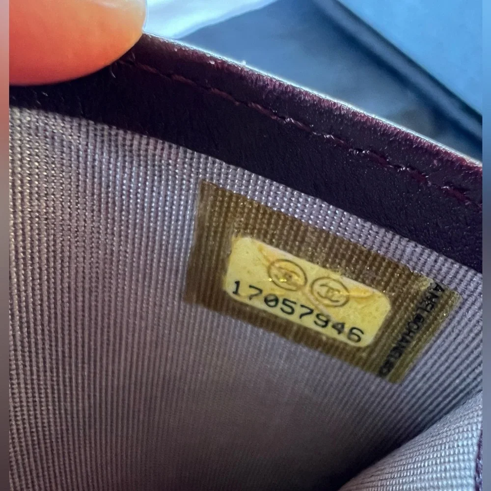 Chanel Quilted CC Logo Wallet in Dark Burgundy
